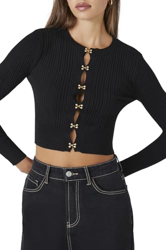 Forever 21 Women's Cropped Hook-and-Eye Sweater4