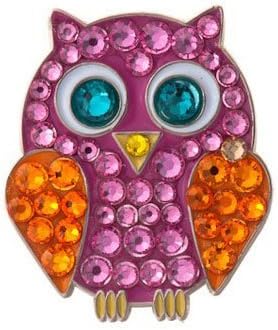 Pink Owl Swarovski Crystal Ball Marker