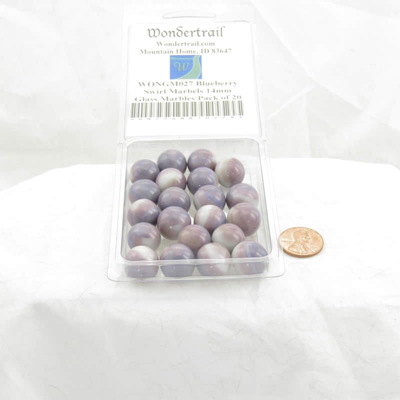 Wondertrail WONGM039 Lime Translucent Marbels 14mm Glass Marbles Pack of 20
