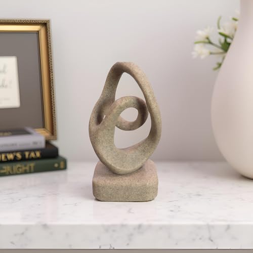 Escultura Decorativa Abstracta Moderna Beige miniatura 4