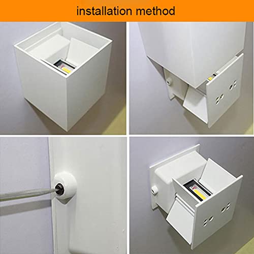 Bañador de pared interior exterior IP65 con aplique de iluminación up down regulable 8