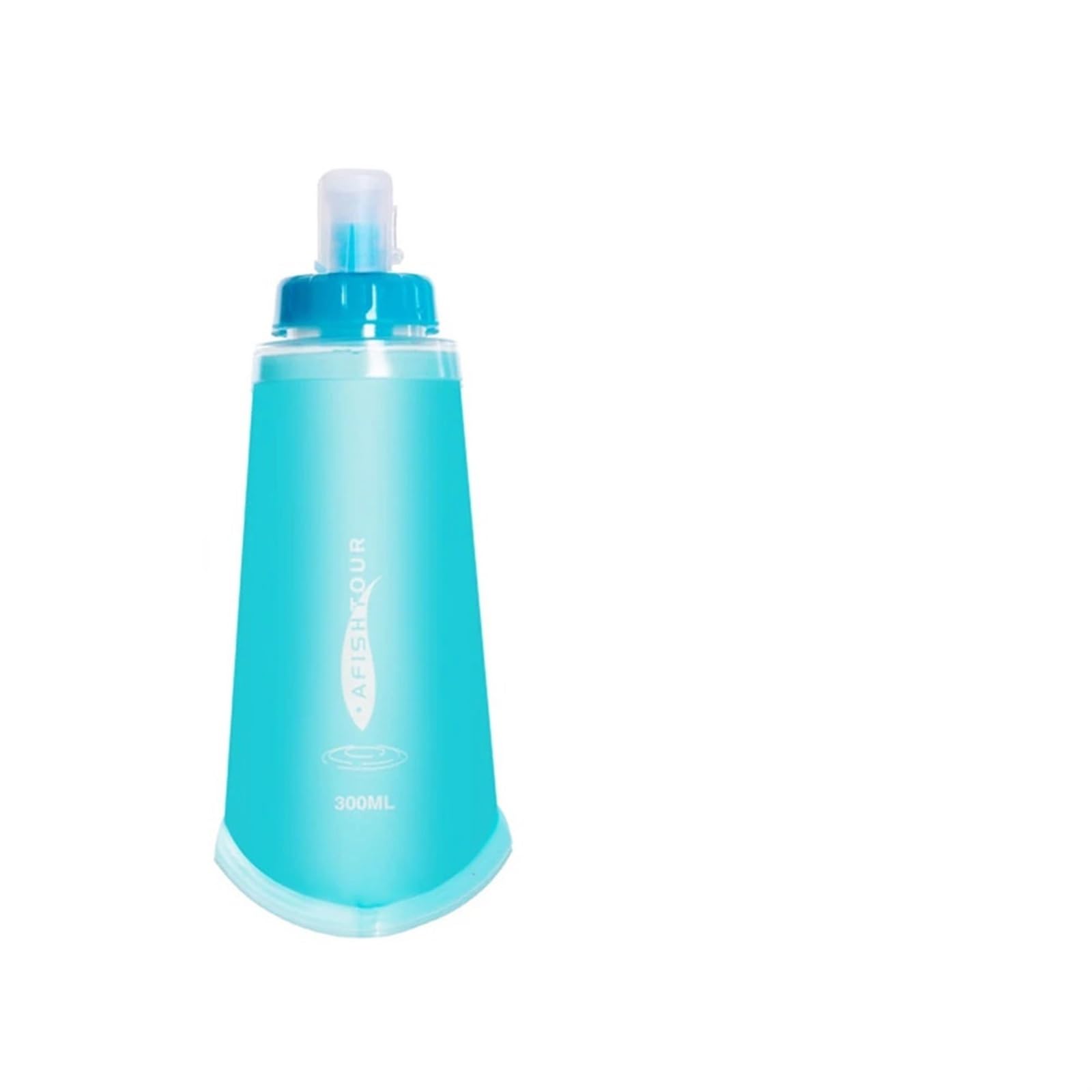 QuxetlRyz Sports Water Bottle Water Bottle Folding Soft Flask Sport Bag Collapsible Drink Hiking Camping(Blue 300ml)