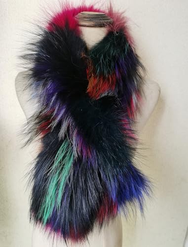 Women's Real Fox Silver Fox Hair Scarf Neckerchief Wrap Neck Warmer Party4