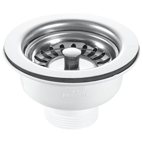 Rak Ceramics MBSWSS85-90 60 mm Mini Stainless Steel Basket Strainer Waste with Stemball Plug Cover