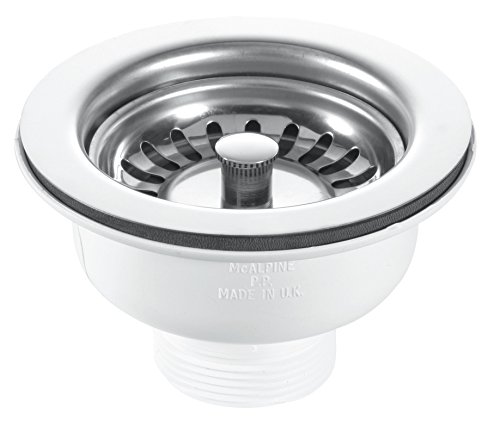 Rak Ceramics MBSWSS85-90 60 mm Mini Stainless Steel Basket Strainer Waste with Stemball Plug