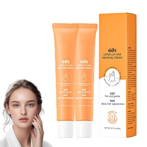 20 g - Crema Depilatoria Elycura para Mujeres, Actualización 2025, Suave e Indolora - Depiladora para Labio Superior y Rostro, Una Manera Rápida y Fácil de Suavizar la Piel (2Pcs)
