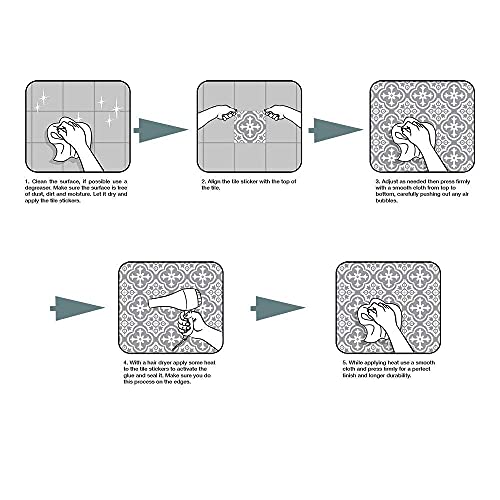 16Pcs Decorative Tile Stickers, 6X6 Inches Vinyl Self Adhesive Removable Waterproof， Peel And Stick Backsplash Walls Stickers For Kitchen,Stick On Wall Tiles #TOP7