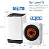 DOGHLY Portable Washer and Dryer Combo Set, 17Lbs Full-Automatic Washing Machine and 1.8 Cu.Ft Portable Clothes Dryer, Compact Washer and Dryer with Stainless Steel Inner Tub, for Apt, Dorm, Home