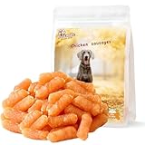 Pawmate Dog Treats Chicken Sausages, Natural Chicken Jerky Training Treats with Glucosamine, Chondroitin, MSM and Taurine, Low Fat Soft Chewy Snacks for Small Medium Dogs, 10.6 oz