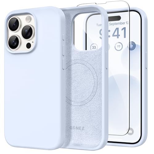 Coque iPhone 15 Pro Max fine en silicone compatible MagSafe GONEZ