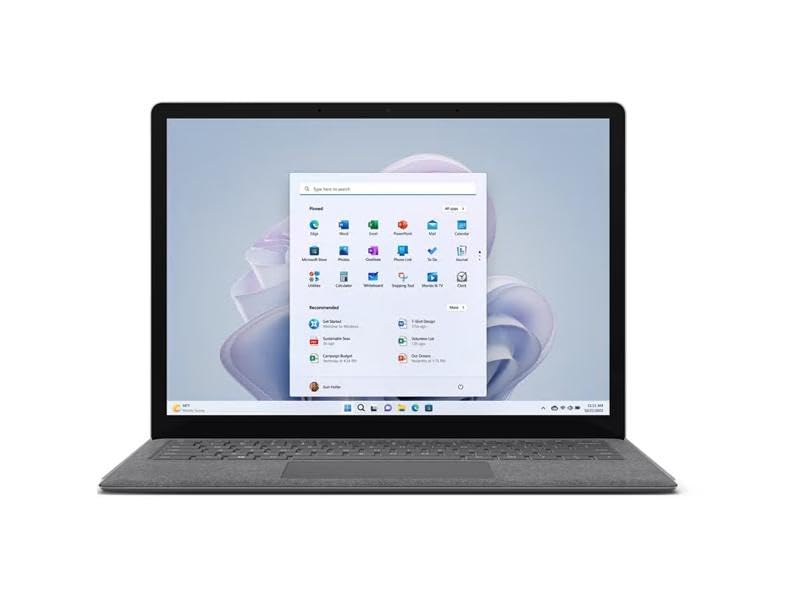 Microsoft Surface Laptop 5, 13.5" Pixelsense Touchsreen, 12th Gen Intel i5, 16GB RAM Memory, 512GB SSD, Win 11H Platinum