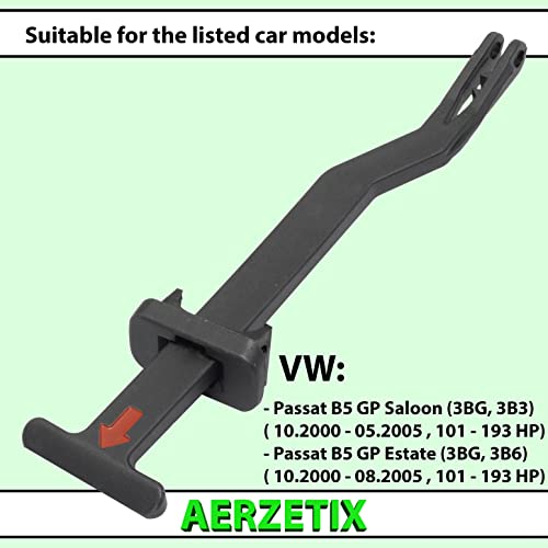 AERZETIX - C65442 - Griff, Motorhaubenentriegelung - länge 146 mm - aus glasfaserverstärktem kunststoff - kompatibel mit Vw 3B0 823 593D, 3B0823593D01C