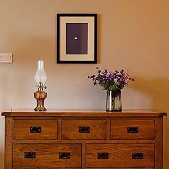 2 Pieces Rustic Oil Lamp 12.6" Classic Large Classic Kerosene Lamp Lantern Vintage Glass Kerosene Lamp Chamber Oil Lamps with 3/8" Wick for Indoor Use Home Decor Lighting