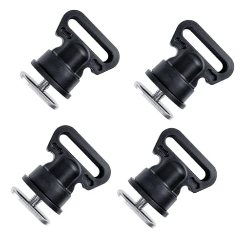 QSTDGVPW 5 Pieces Tie Downs for Kayak Track Mount, Kayak Hardware, Track Mount Vertical Tie Downs for Kayaking Securing Cooler Crate