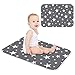 2 Stücke Wasserdicht Wickelunterlage Waschbar für Babys und Kleinkinder (L - 60 x 75 cm) - Atmungsaktiv, Wiederverwendbare Urin Matte Abdeckung