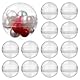 DOITOOL 100 Stück Kugeln, für Krallenmaschinen, 32 mm, rund, transparent, leer, Kunststoff, transparent, dekorative Kugeln, befüllbar, Spenderkapseln
