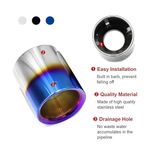 Embout echappement inox bleu pour Mazda CX5 CX30