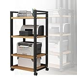JKJZSALJ Abnehmbarer Audioständer mit einer Höhe von 100 cm, Stereo-Ständer aus Holz, höhenverstellbar, ideal für zu Hause oder im Büro. Aufbewahrungsständer auf Standfuß.