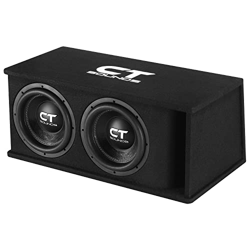 Image of CT Sounds Dual 10 inch 2600W Loaded Tropo Series Ported Car Subwoofer Box - TROPO-2X10D4