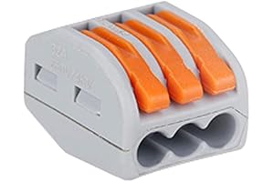 3 Wire Compact QuickConnect Electrical Terminal Connectors for 28-12 AWG Wires (50 Pack)