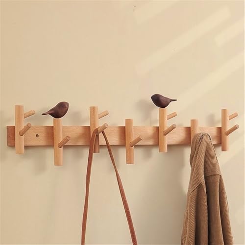 Patère murale pour libérer le sol | Porte-manteau mural bois - 8