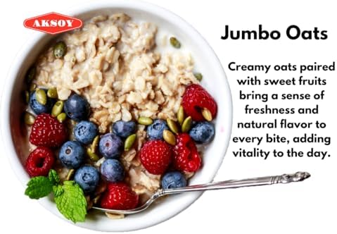Premium Jumbo Rolled Oats 4KG - High Fiber & Protein, Vegan - Image 5