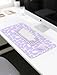 Pecfamly Large Aesthetic Cute Purple Keyboard and Mouse Computer Desk Desktop Pad Mat, Cute Purple Computer Mats for Desktop, Keyboard Mats for Desk (31.5