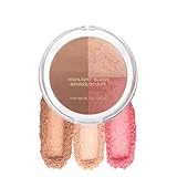 Baked Blush Highlight Bronze Powder 3-in-1 Contour Palette Sculpt Satin Silky Smooth Makeup Palettes Powder (002-Light)