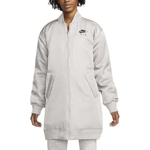 Jaqueta feminina Air Thermathree_browse-bin) Synthetic-Fill bomber longa tamanho médio a 2GG cor cinza universitário, Cinza universitário, PP