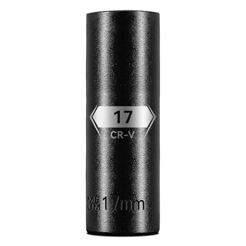 Image of 1 /2 Inch Drive 6-Point Deep Socket, 17mm Deep Impact Socket, CR-V Steel