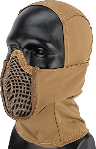 Evike Airsoft - Matrix Shadow Fighter Hood Headgear w/Mesh Mouth Protector (Color: Tan)