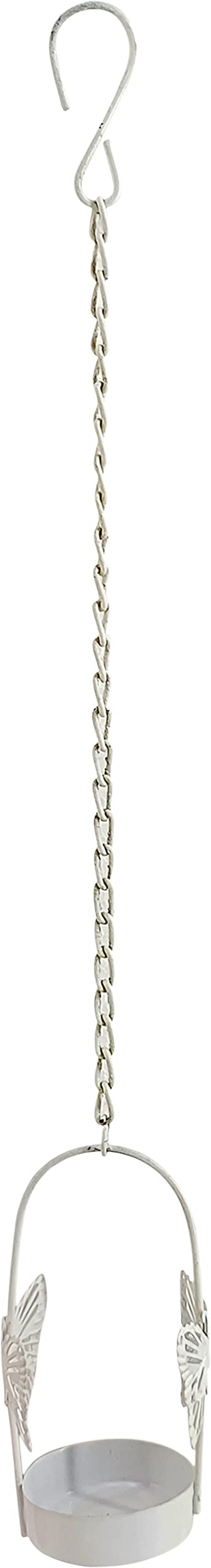 Extreme Karigari Metal Decorative Butter Fly Shadaw Hanging Tea Light Holder for Home Décor (White)