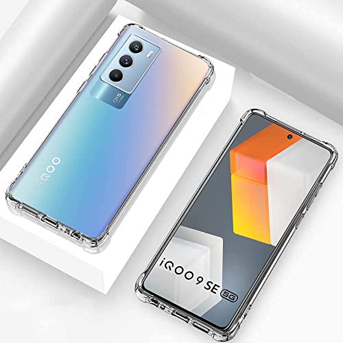 Image of AKSHUD Compatible with Back Case Cover for iQOO 9 SE 5G (Bumper Flexible Shockproof Camera Protection Cushioned Edges Crystal Clear Mobile Cover) -Transparent