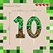 10th Pixel Birthday Candles, Pixels Cake Topper for Boys Girls, Game Themed Birthday Decorations Party Supplies (Number 10)