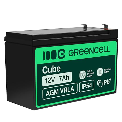 Green Cell Batería de Plomo AGM 12 V 7 Ah VRLA batería de Plomo batería de Repuesto batería de Gel batería batería de batería de Gel batería Resistente a ciclos Unbemann UPS | UPS | UPS | batería de