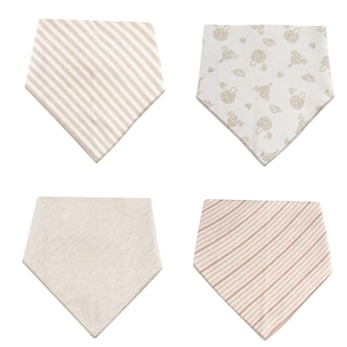 Toyvian 4 Piezas Babero Pequeño Alimento Juguete Alimentador Alimentación Tontos Bebés Botines Bandanas Bebe Toalla De Saliva Para Bebe Pañuelo De Bebé Saliva Algodón Green