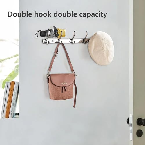 Image of Excellent Stainless Steel Bathroom Cloth Hanger, Silver, 40 Cms, Pack of 3