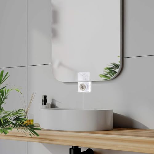 Image of Jeffbaubl 25-Pack Mirror Holder Clips Kit - Clear Plastic, Screw Mount, Frameless, 1 /4 inch Thick