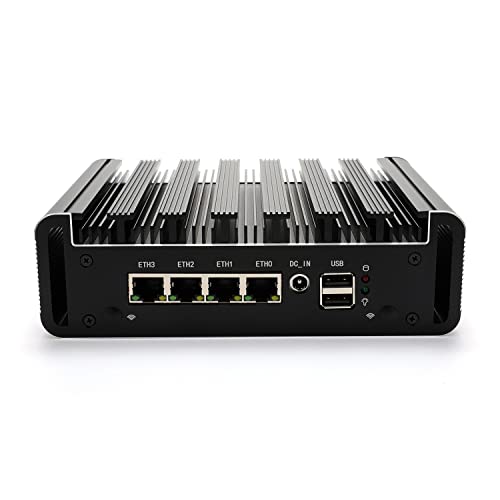 Micro Firewall Appliance, Mini PC, VPN, Router PC, Intel N5105, HUNSN RS39, AES-NI, 4 x 2.5GbE I226, Console, 4 x USB, Mini DP, HDMI, SIM Slot, Barebone, NO RAM, NO Storage, NO System
