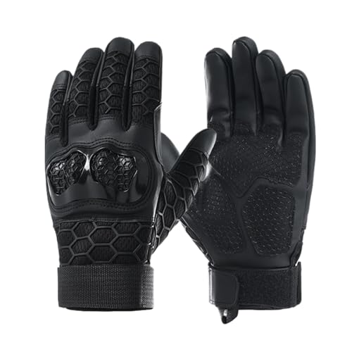 Guantes de moto para hombre,Guantes de motociclismo - Guantes para bicicletas de montaña con pantalla táctil | Guantes de moto con dedos completos para montar en BMX ATV, carreras de carretera, ciclis