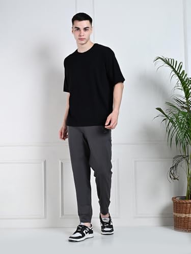 Image of FITINC Soft Cotton Joggers for Men | Regular Fit Summer Jogger for Gym, Running, Walking, Training with Zipper Pockets & Cuffed Ankles for Casual Outings
