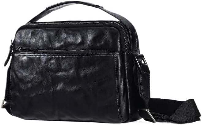 Single Shoulder Bag for Men Casual Genuine Leather Crossbody for Daily Use