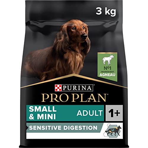 PRO PLAN Small & Mini Adult Sensitive Digestion Riche en Agneau - 3 KG - Croquettes pour chiens adultes de petite et très petite taille ayant une digestion sensible
