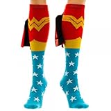 Wonder Woman Cape Knee High Socks Red/Multi Sock Size 9-11