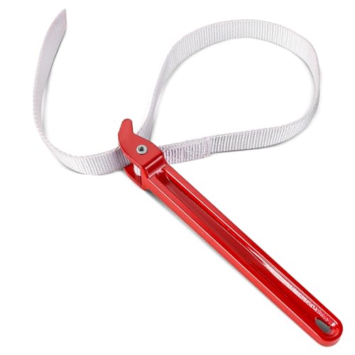 Acymner 12 Inch Strap Wrench | Heavy Duty Nylon Pipe Adjustable Wrench for Plumbing and Oil Filter Removal