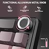 ATTACK SHARK X66 Wireless Mechanical Gaming Keyboard with Knob,Tri Mode USB-C/BT5.0/2.4G Gasket Mounted 60% RGB Gaming Keyboard,Side Printed PBT Keycap, Hot Swappable Strawberry Switch(BlackBerry)