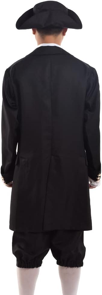 BLESSUME Colonial Uniforms Rococo Men Colonial Patriotic Costume Set Medieval Alexander Jacket Vest Pants Uniform Outfit - Image 2