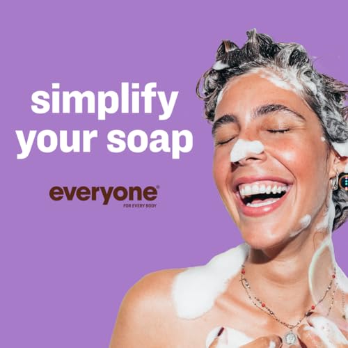 Image of Everyone 3-in-1 Soap Body Wash, Bubble Bath, Shampoo, Travel Size, 2 Ounce (Pack of 24), Vanilla and Lavender, Coconut Cleanser with Plant Extracts and Pure Essential Oils