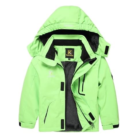 Keevoom Boys Winter Coat Ski Jacket Windproof Kids Snowboard Warm Fleece Snow Coat Waterproof Outdoor Hooded Ski Coats Cover