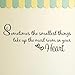 BooDecal Nursery Wall Decor Quotes Decals Winnie the Pooh Wall Art Sayings Sometimes the Smallest Things Take up the Most Room in Your Heart Art Vinyl Lettering Kids Room Wall Decor